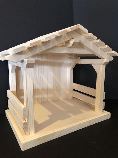 wooden christmas stable|pictures of nativity stables.